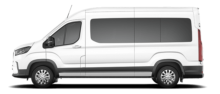 MAXUS EV90 2026 — Furgoneta eléctrica grande y minibús de 9 a 15 plazas para exportación