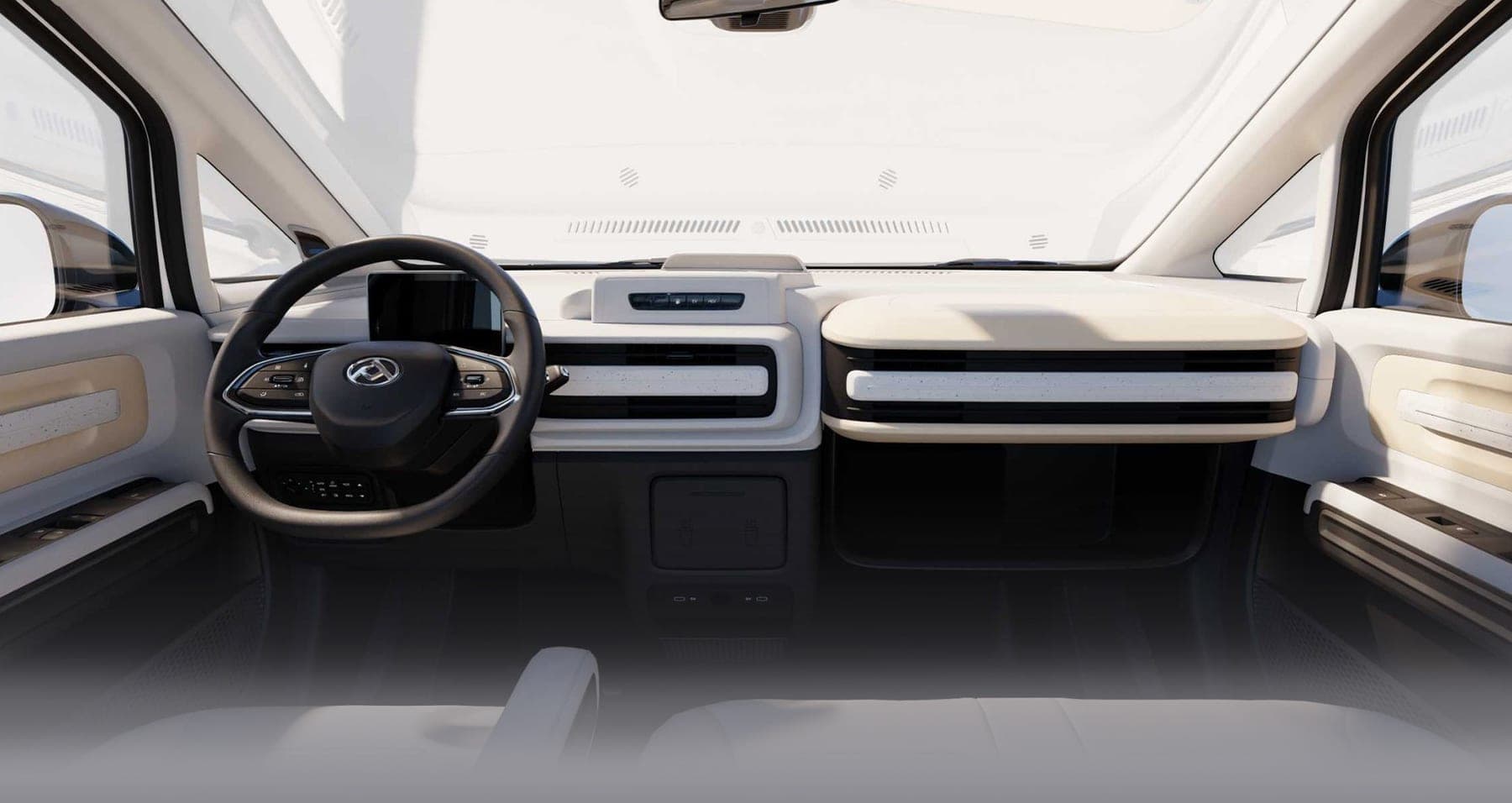 MAXUS Dana Super EREV Van 2026 — فان بضائع كهربائي بموسّع مدى للتصدير, لوحة القيادة والمقصورة الداخلية
