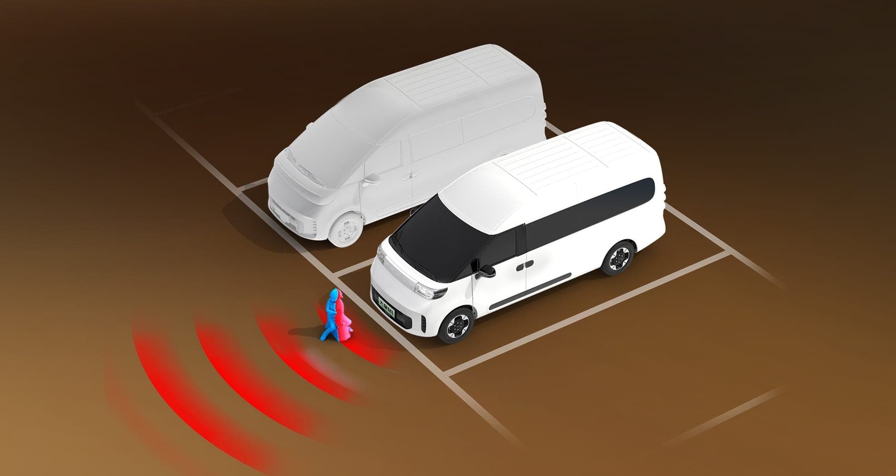 2026 MAXUS Dana M1 Electric Van — Nine-Seat Electric Passenger Van for export, parking sensor coverage