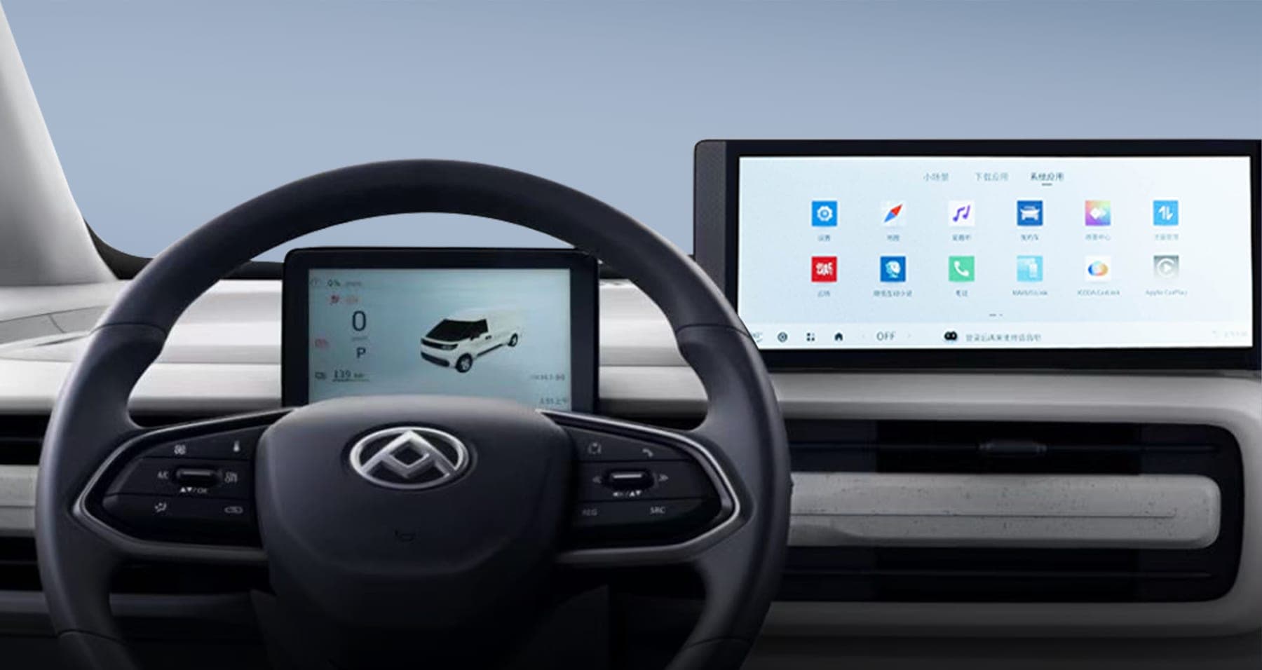2026 MAXUS Dana V1L Electric Van — Long-Wheelbase Electric Cargo Van for export, steering wheel and centre display