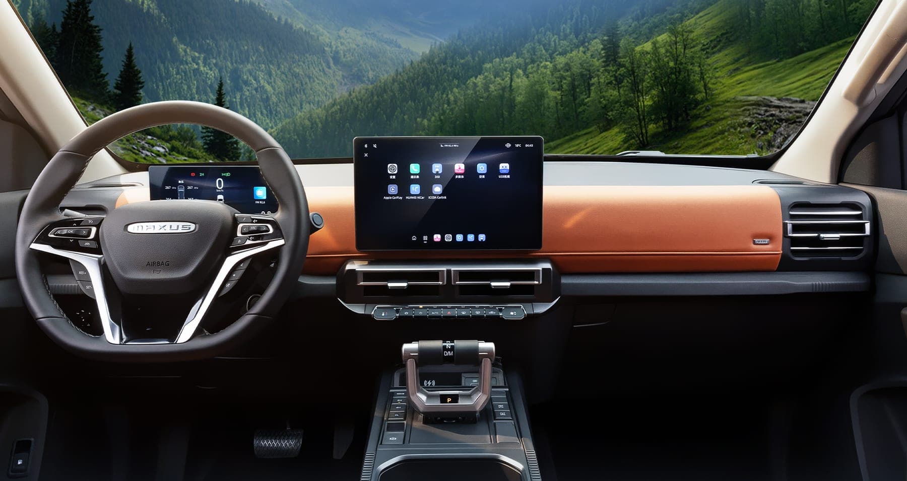 2026 MAXUS Interstellar L New Generation — Double Cab Diesel Pickup Truck for export, dashboard and steering wheel