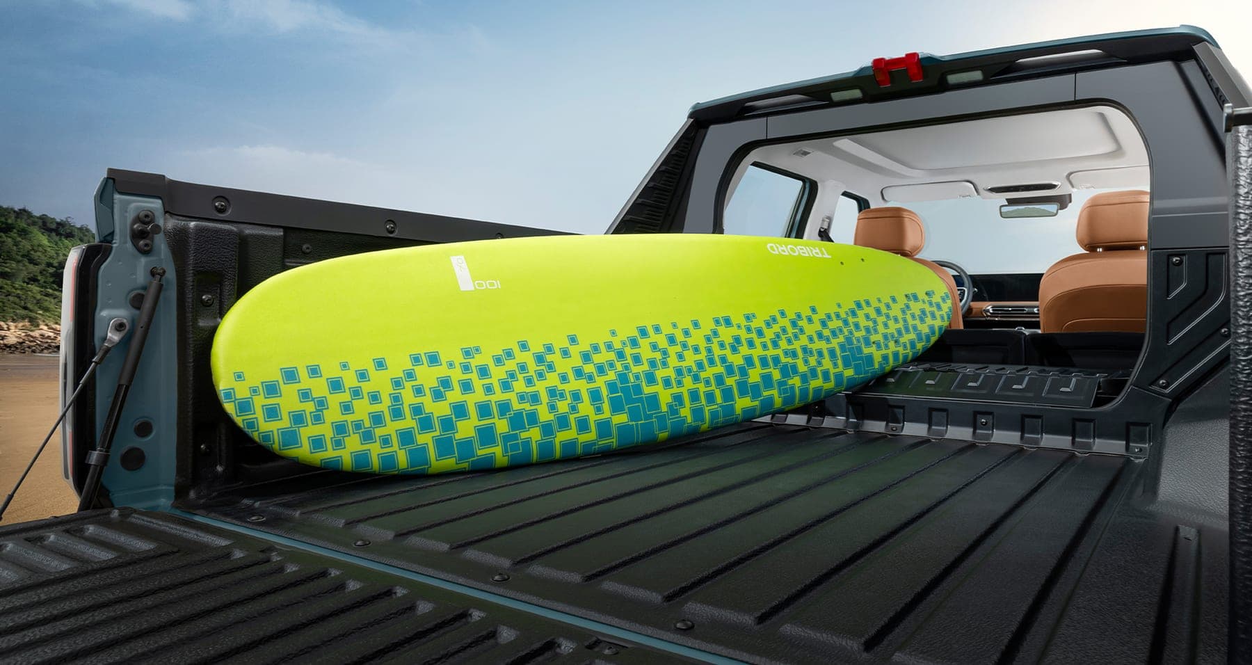 MAXUS Interstellar X 2027 — بيك أب ديزل بكابينة مزدوجة للتصدير, صندوق الحمولة مع توسيع منطقة التحميل