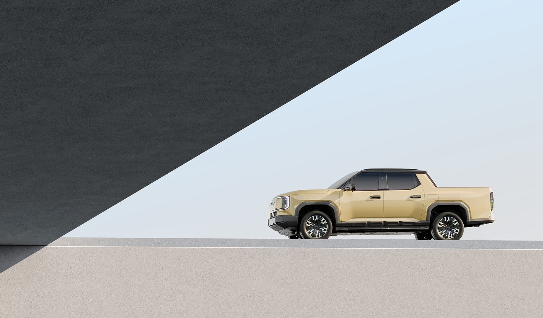 2026 MAXUS eTerron 9 — Double Cab Electric Pickup Truck for export, side profile