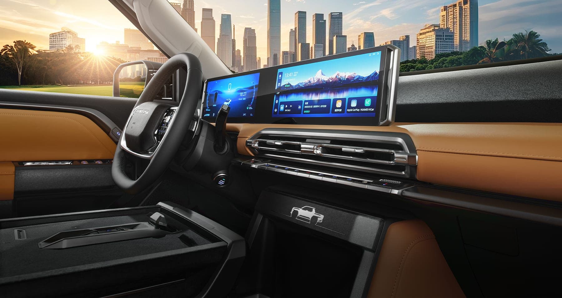2027 MAXUS Interstellar X Passenger Edition — Double Cab Pickup Truck with Integrated Hardtop Canopy for export, dashboard and centre console