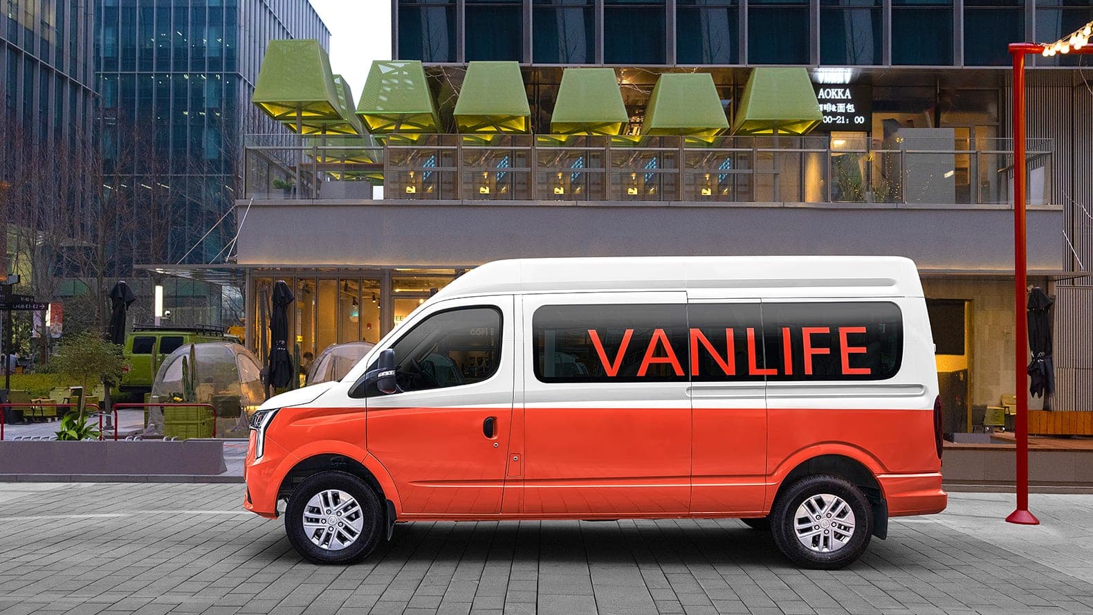 2026 MAXUS V80 PRO — Diesel Panel Van, Combi and Minibus for export, side view of the long-wheelbase body